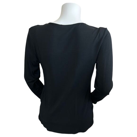 #T115 TART COLLECTIONS V NECK CRISS CROSS FRONT LONG SLEEVE TOP SZ S $99 - Picture 6 of 10